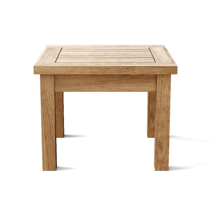 20" Natural Square Solid Wood Outdoor Side Table HomeRoots