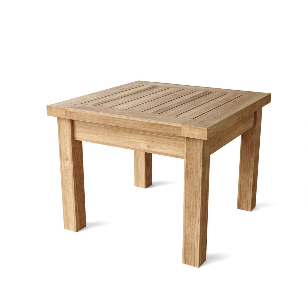 20" Natural Square Solid Wood Outdoor Side Table HomeRoots