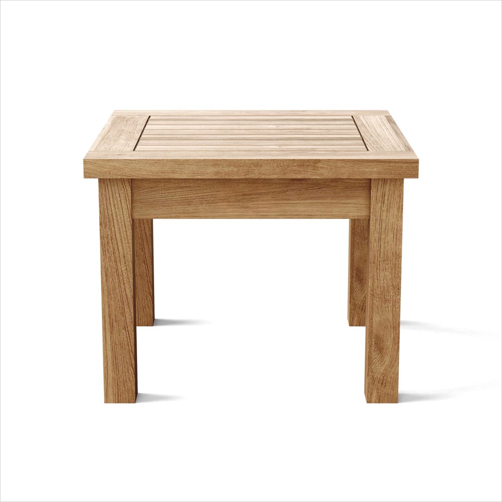 20" Natural Square Solid Wood Outdoor Side Table HomeRoots