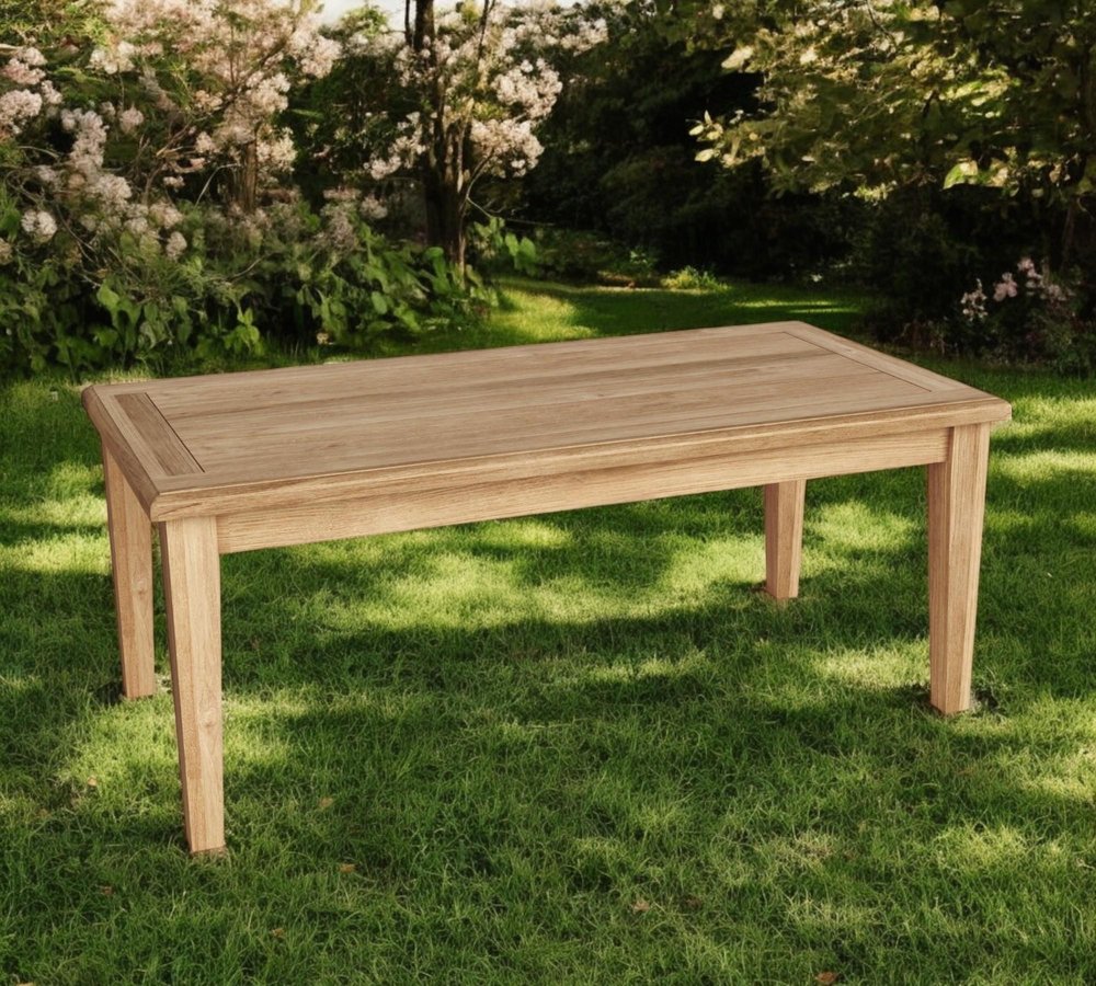 47" Natural Solid Wood Outdoor Coffee Table HomeRoots