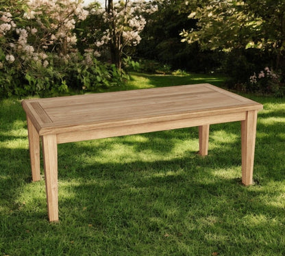 47" Natural Solid Wood Outdoor Coffee Table HomeRoots