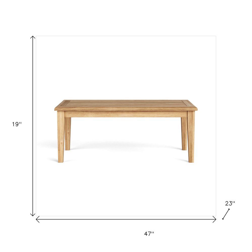47" Natural Solid Wood Outdoor Coffee Table HomeRoots