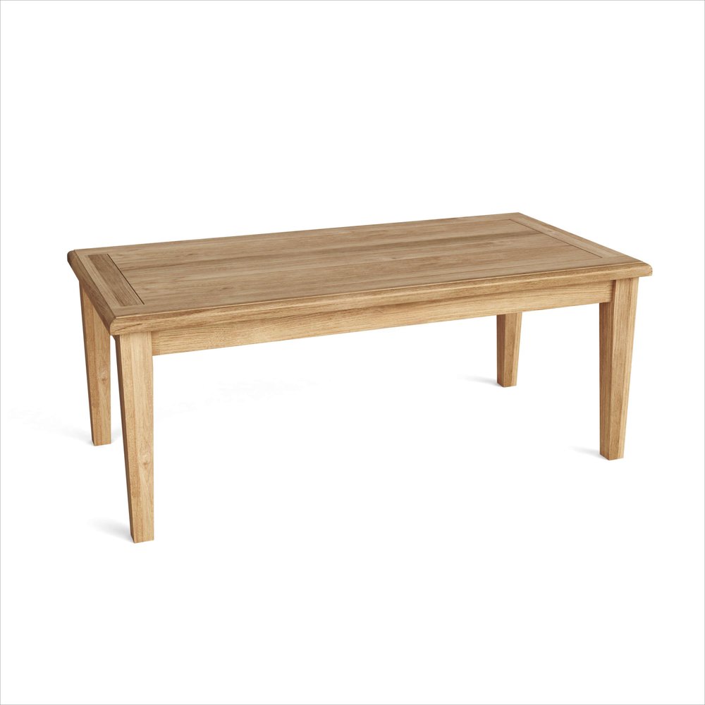 47" Natural Solid Wood Outdoor Coffee Table HomeRoots