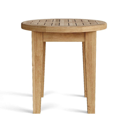 20" Natural Rounded Solid Wood Outdoor Side Table HomeRoots