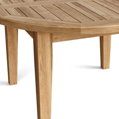35" Natural Rounded Solid Wood Outdoor Coffee Table HomeRoots