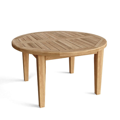 35" Natural Rounded Solid Wood Outdoor Coffee Table HomeRoots