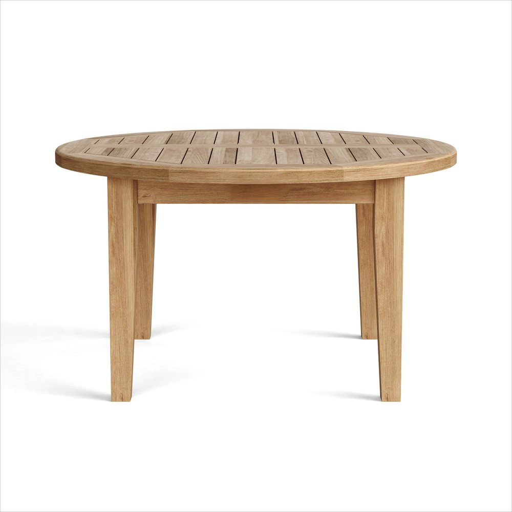 35" Natural Rounded Solid Wood Outdoor Coffee Table HomeRoots