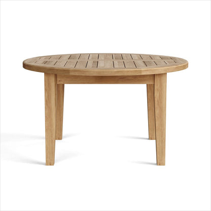 35" Natural Rounded Solid Wood Outdoor Coffee Table HomeRoots