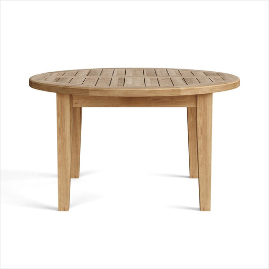 35" Natural Rounded Solid Wood Outdoor Coffee Table HomeRoots