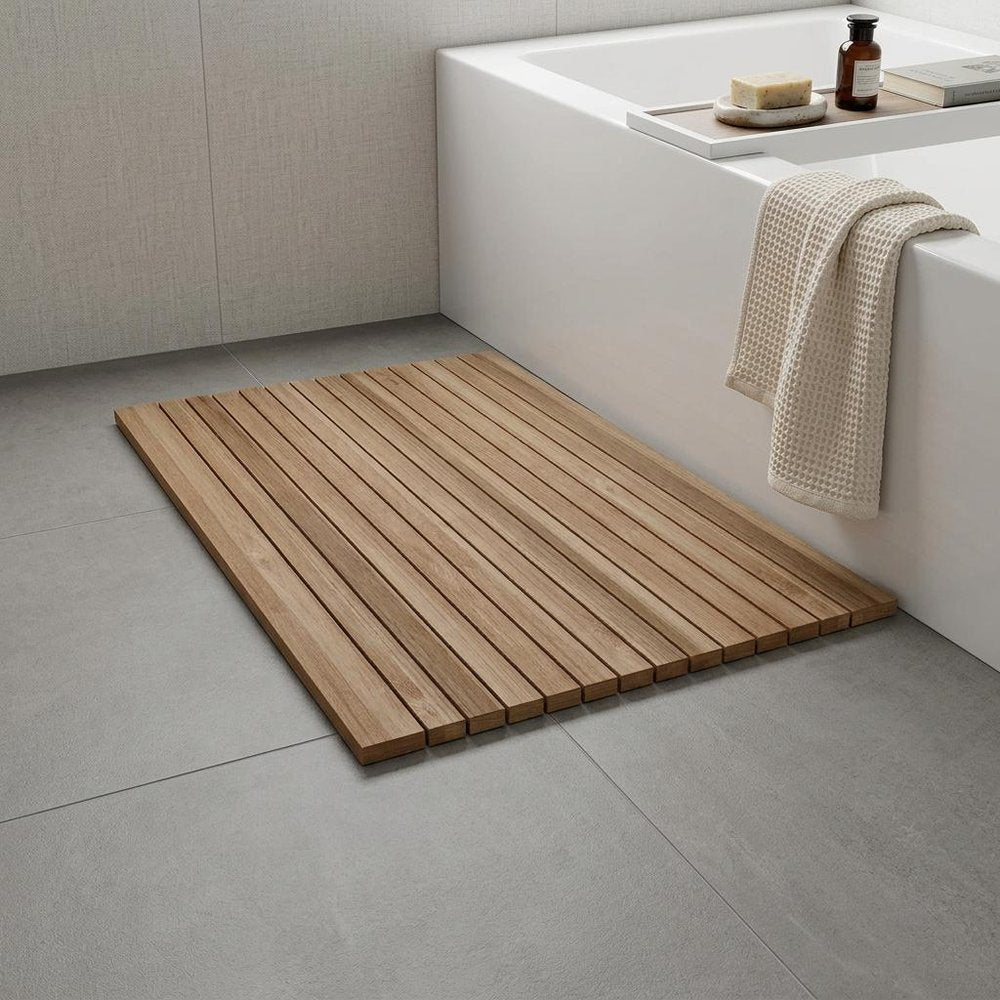 Natural Teak 20" Square Shower Mat HomeRoots
