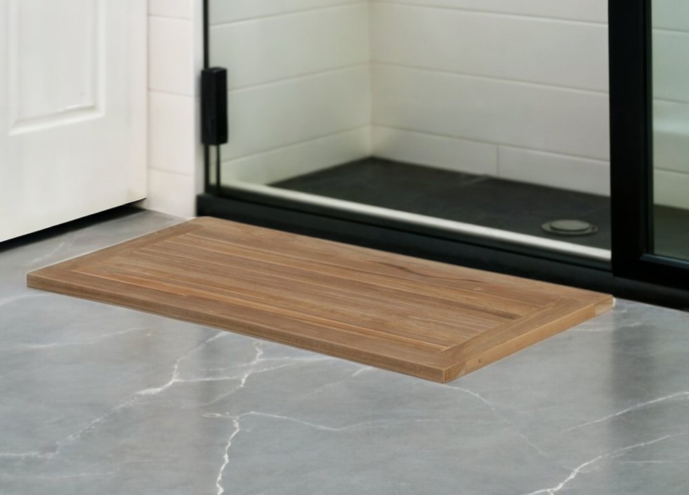 Natural Teak 39" Shower Mat — view 10