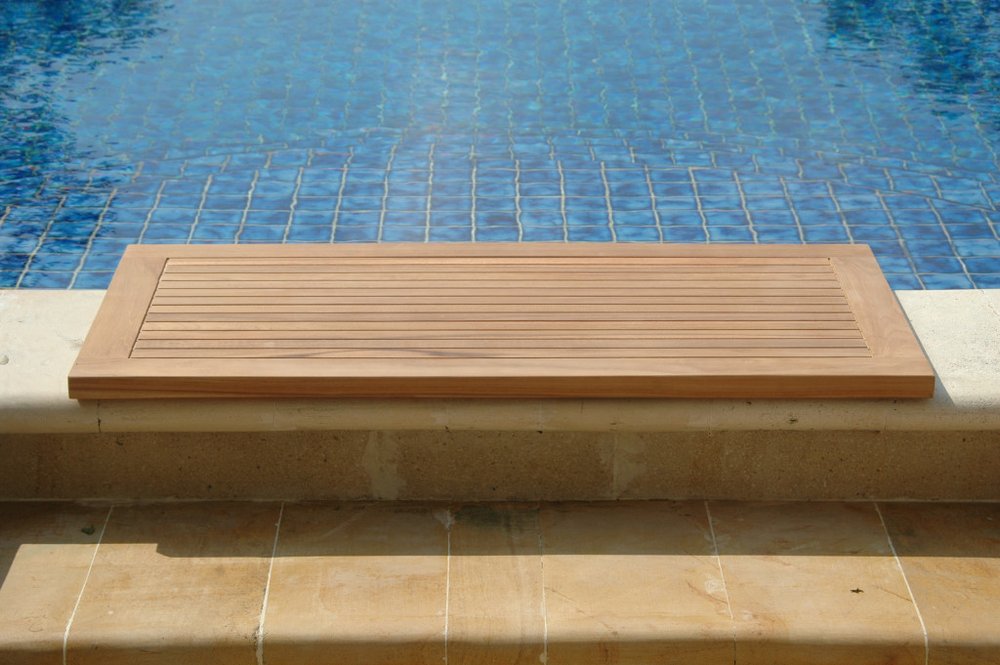 Natural Teak 39" Shower Mat — view 1