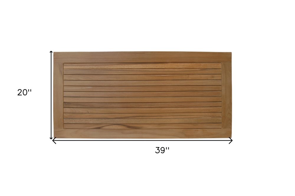 Natural Teak 39" Shower Mat — view 4