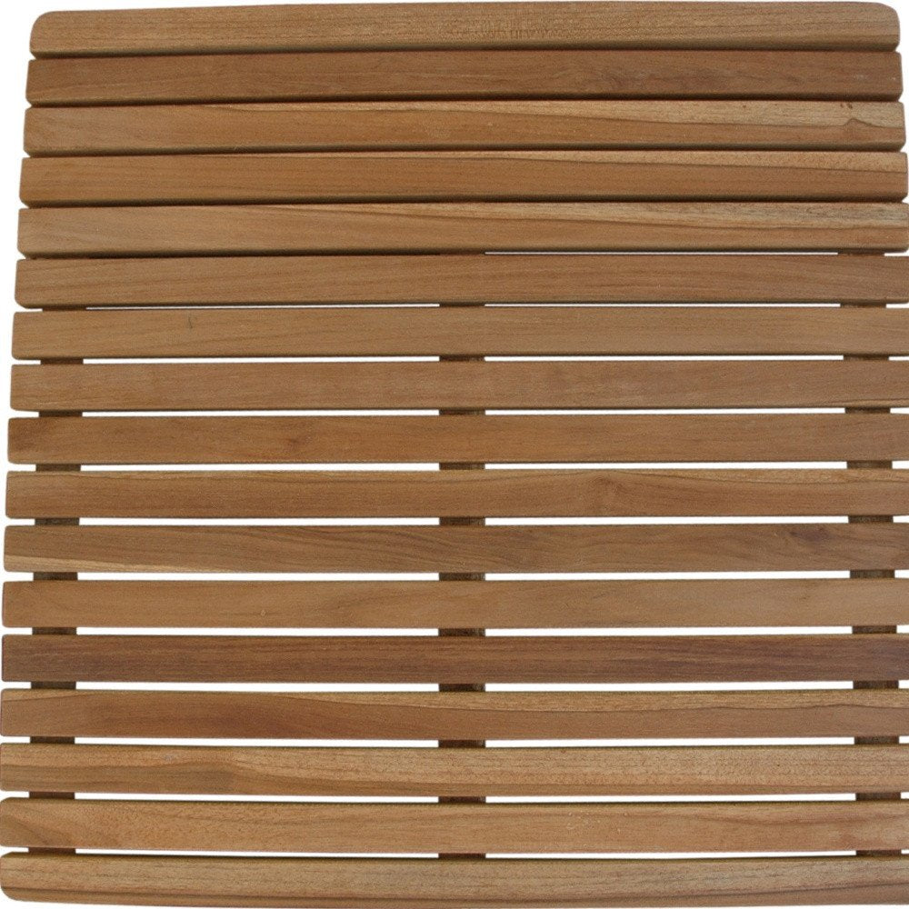 Natural Teak 24" Square Shower Mat HomeRoots