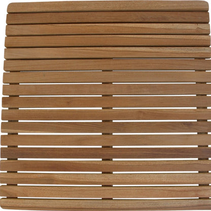 Natural Teak 24" Square Shower Mat HomeRoots