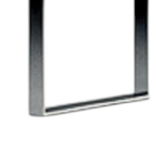67" White And Silver Metal and Wood Three Tier Etagere Bookcase