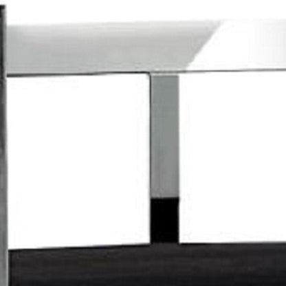 26" Black And Silver Velvet And Steel Low Back Counter Height Bar Chair HomeRoots