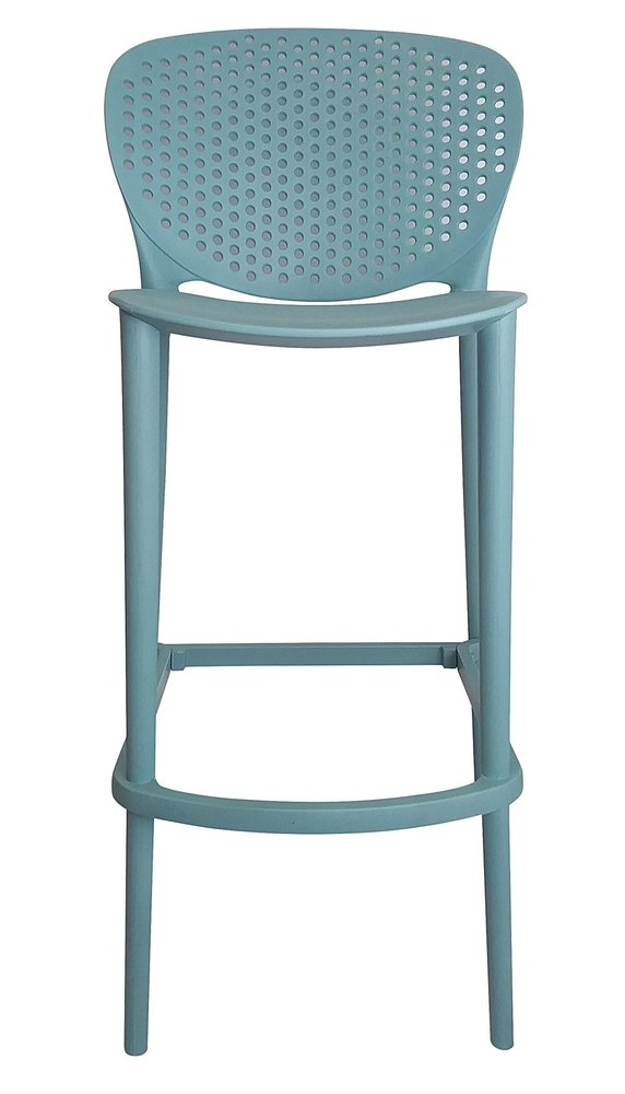 Set of Four 26" Green Heavy Duty Plastic Low Back Counter Height Bar Chairs HomeRoots
