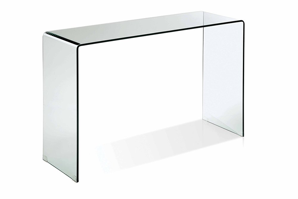47" Clear Glass Block Console Table HomeRoots