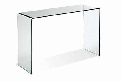 47" Clear Glass Block Console Table HomeRoots