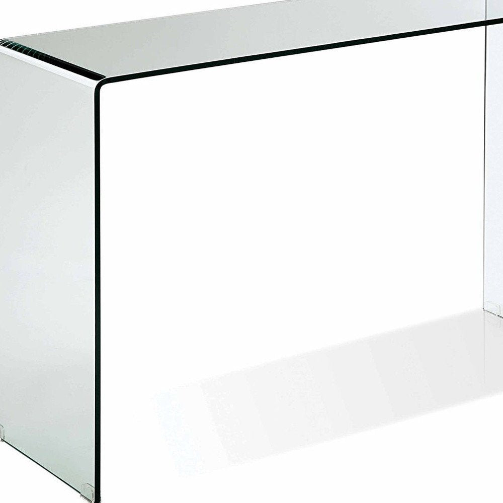 47" Clear Glass Block Console Table HomeRoots