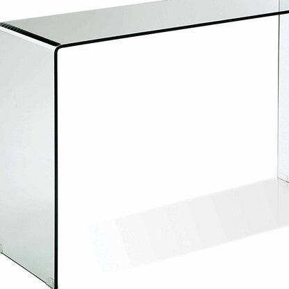 47" Clear Glass Block Console Table HomeRoots
