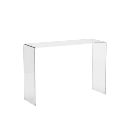 47" White Glass Frame Console Table HomeRoots