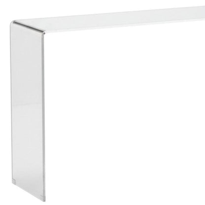 47" White Glass Frame Console Table HomeRoots