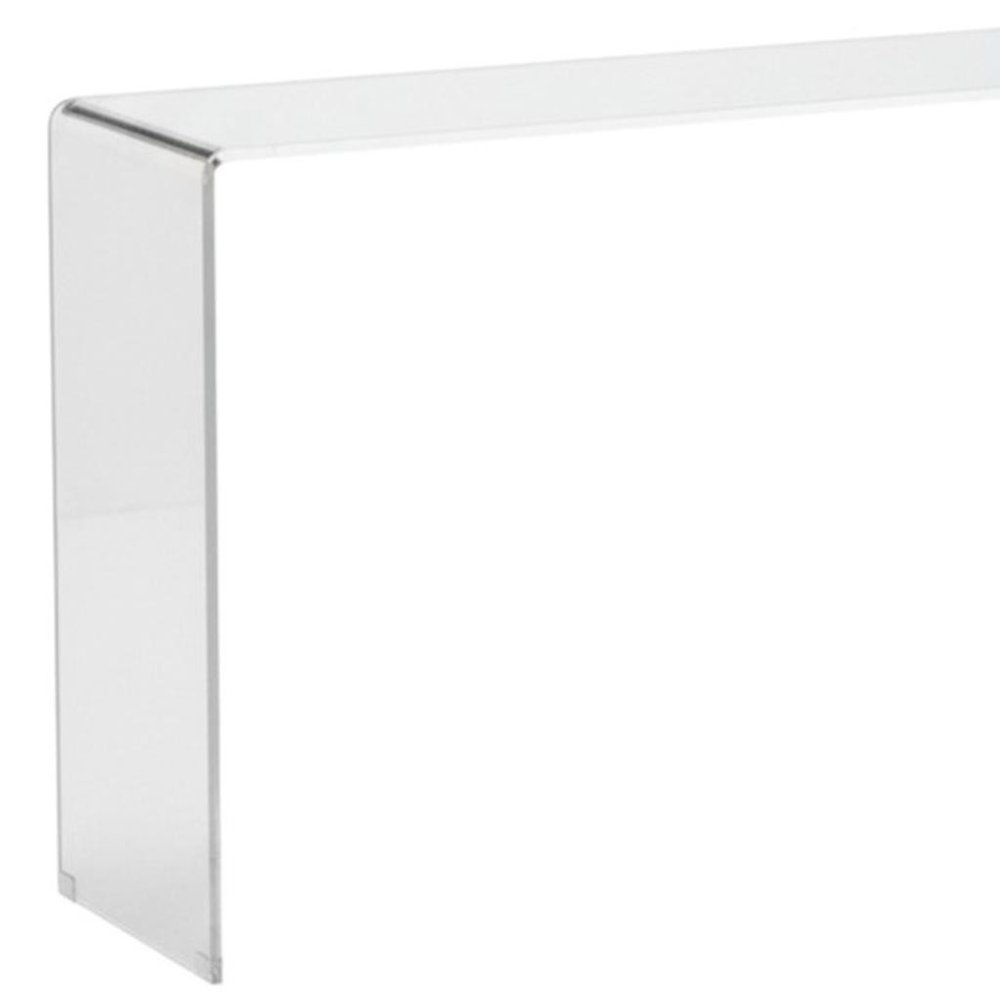 47" White Glass Frame Console Table HomeRoots