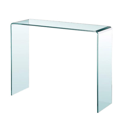 43" Clear Glass Frame Console Table HomeRoots