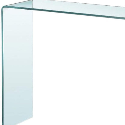 43" Clear Glass Frame Console Table HomeRoots