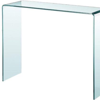 43" Clear Glass Frame Console Table HomeRoots