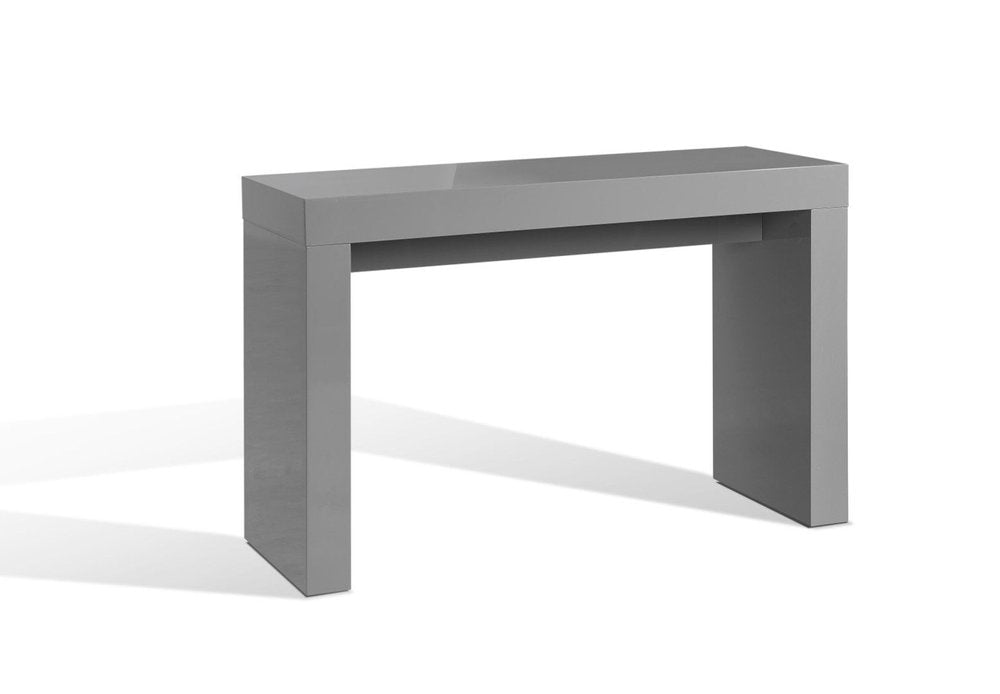 47" Gray Wood Block Console Table HomeRoots