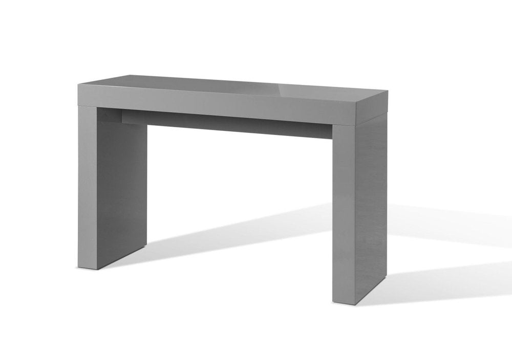 47" Gray Wood Block Console Table HomeRoots
