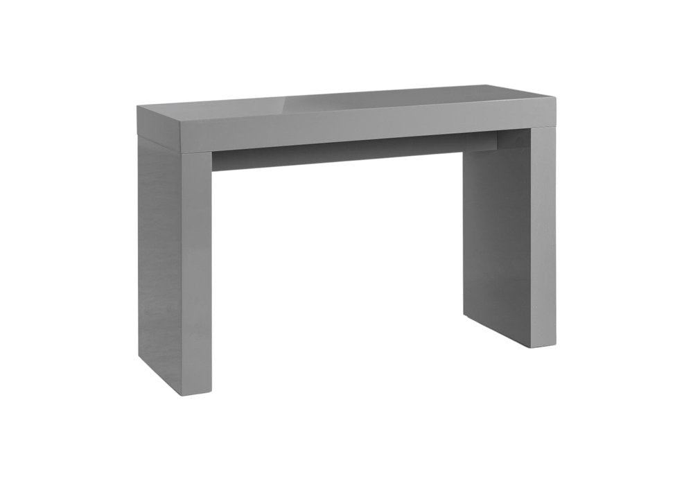 47" Gray Wood Block Console Table HomeRoots