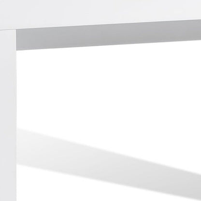 47" White Wood Block Console Table HomeRoots