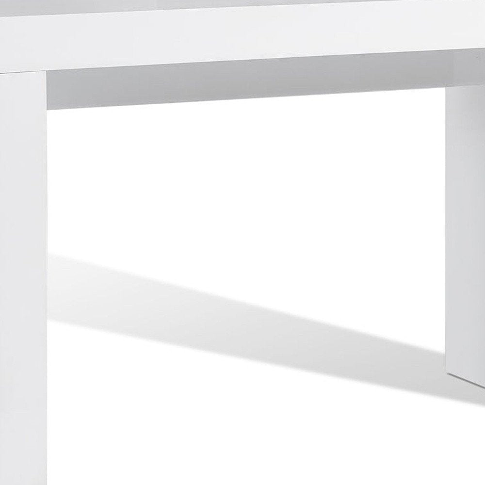 47" White Wood Block Console Table HomeRoots