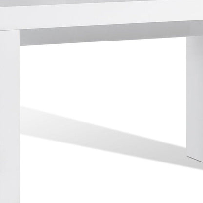47" White Wood Block Console Table HomeRoots