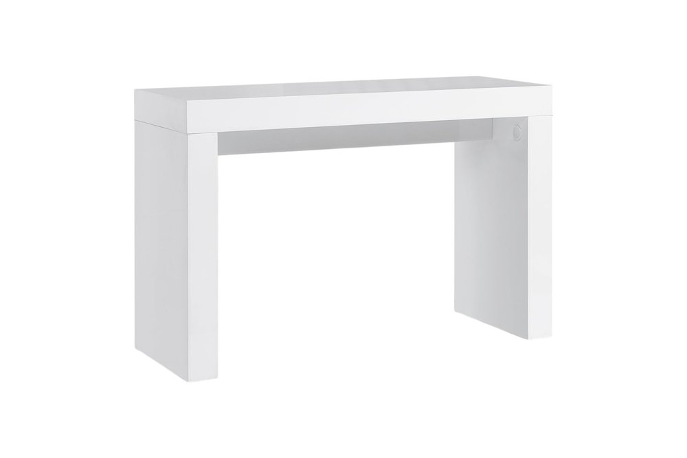 47" White Wood Block Console Table HomeRoots