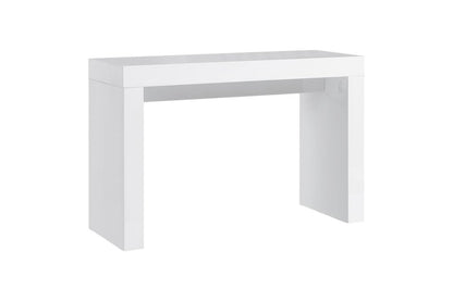 47" White Wood Block Console Table HomeRoots