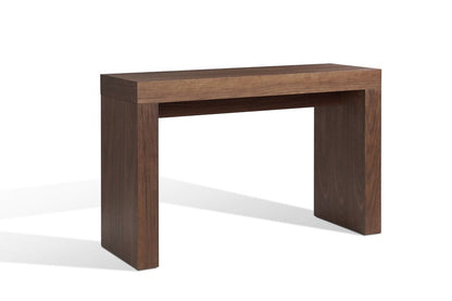 47" Brown Wood Block Console Table HomeRoots
