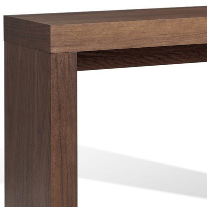 47" Brown Wood Block Console Table HomeRoots