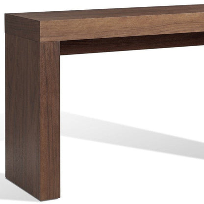 47" Brown Wood Block Console Table HomeRoots