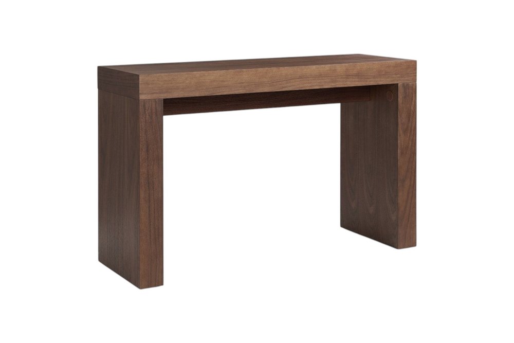 47" Brown Wood Block Console Table HomeRoots
