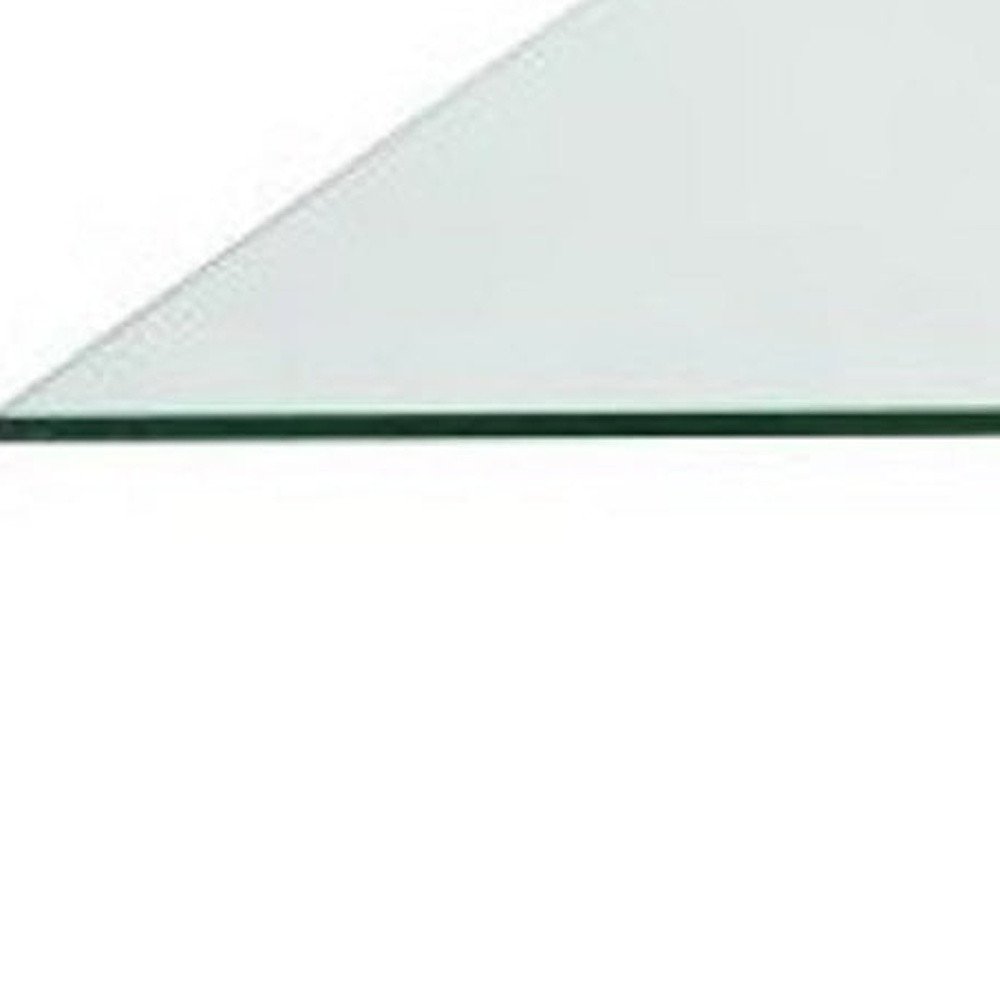 60" Clear and Gold Glass and Metal Cross Leg Base Square Dining Table HomeRoots