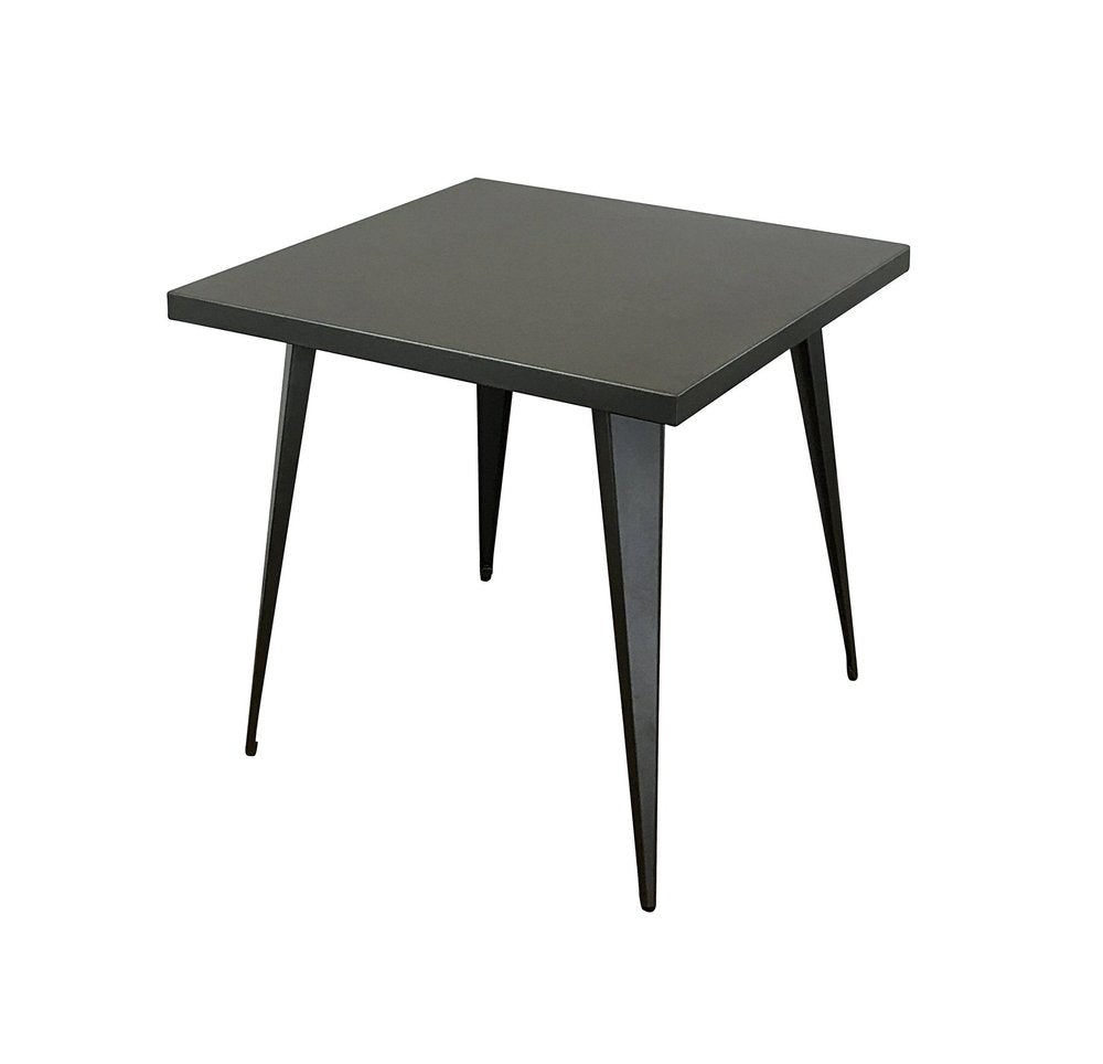 32" Gray Steel and Metal Square Dining Table HomeRoots