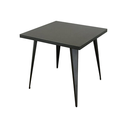 32" Gray Steel and Metal Square Dining Table HomeRoots