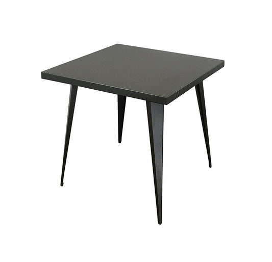 32" Gray Steel and Metal Square Dining Table HomeRoots