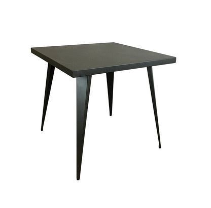 32" Gray Steel and Metal Square Dining Table HomeRoots