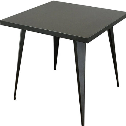 32" Gray Steel and Metal Square Dining Table HomeRoots